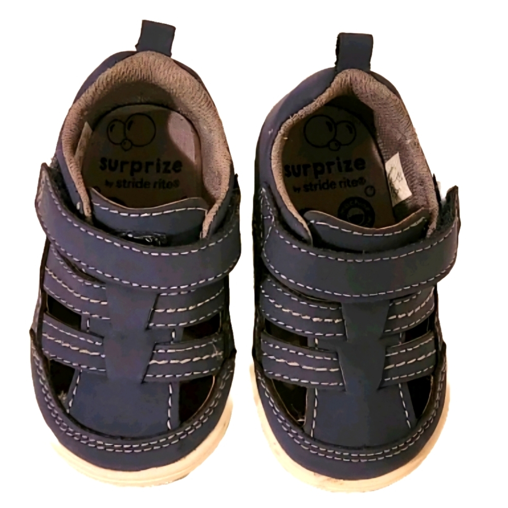 Stride Rite Boys Cami Sandals Size 4 Color Navy